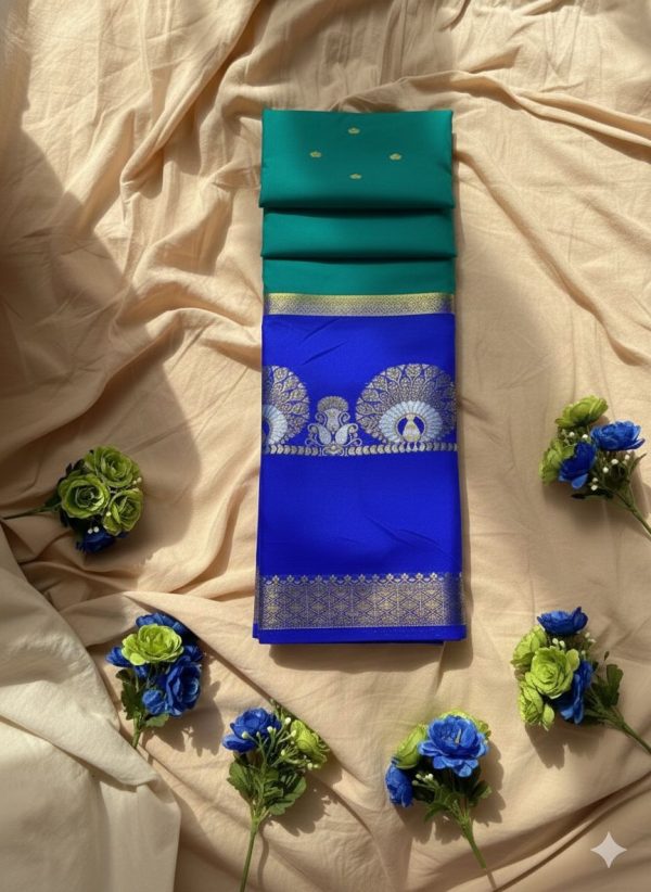 PREMIUM QUALITY SEMI MYSORE CREPE SAREES