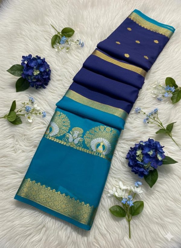 Semi Mysore Crape Saree